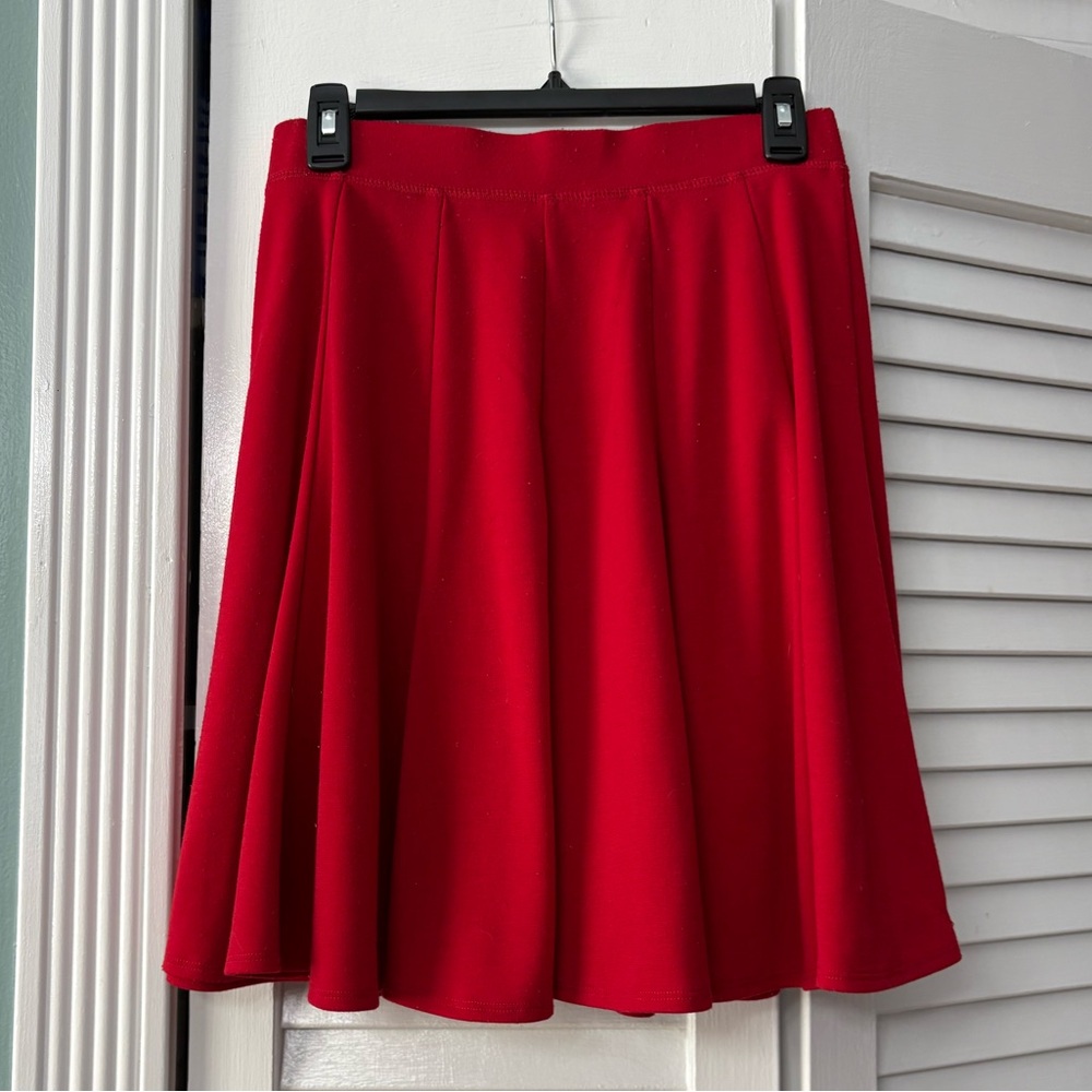 Grace Elements Vibrant Red A-Line Sweater Skirt